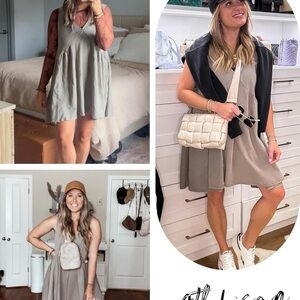 Flowy Taupe Dress